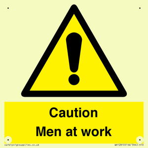 Caution Men at work